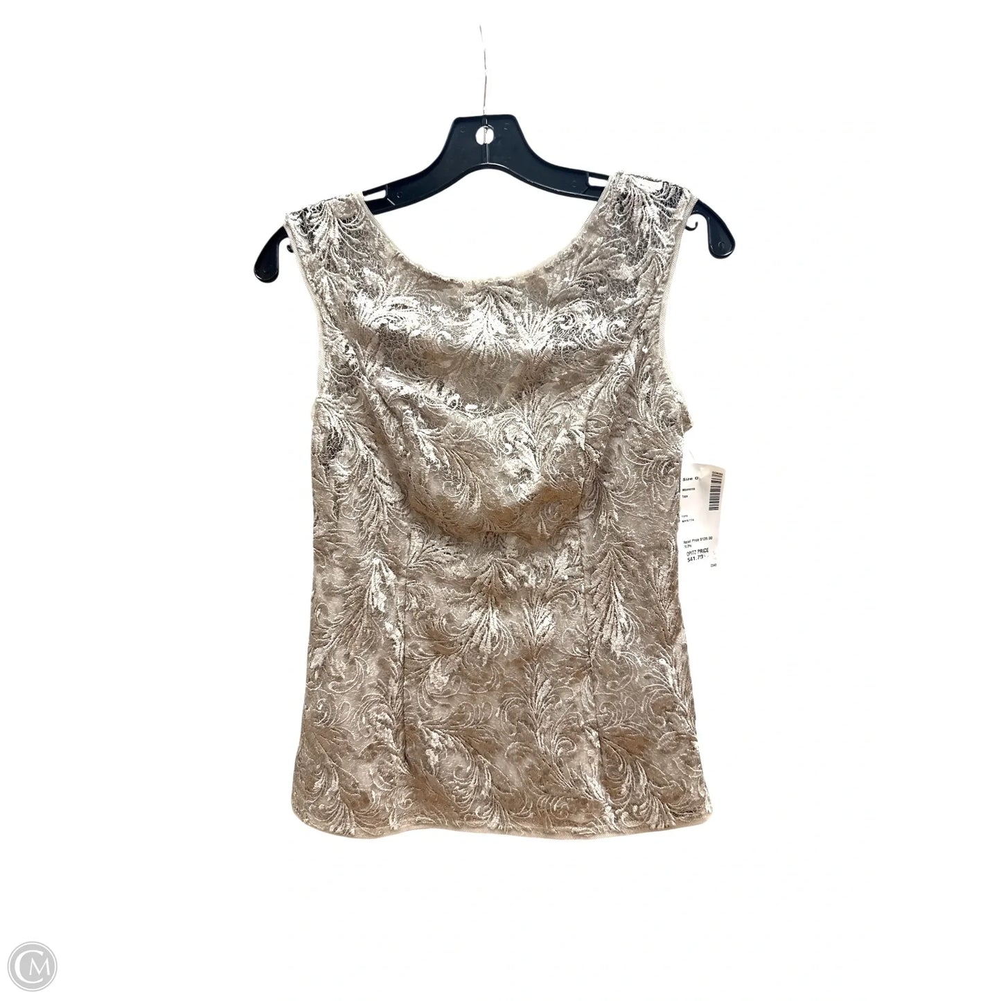 Top Sleeveless By Adrianna Papell In Grey, Size: 0