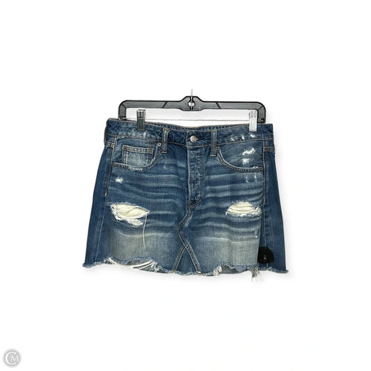 Skirt Midi By American Eagle In Blue Denim, Size: 8