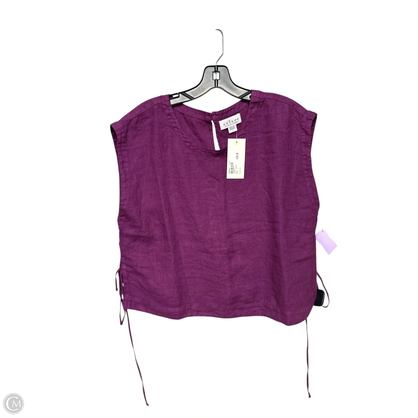 Top Sleeveless By Velvet In Purple, Size: L