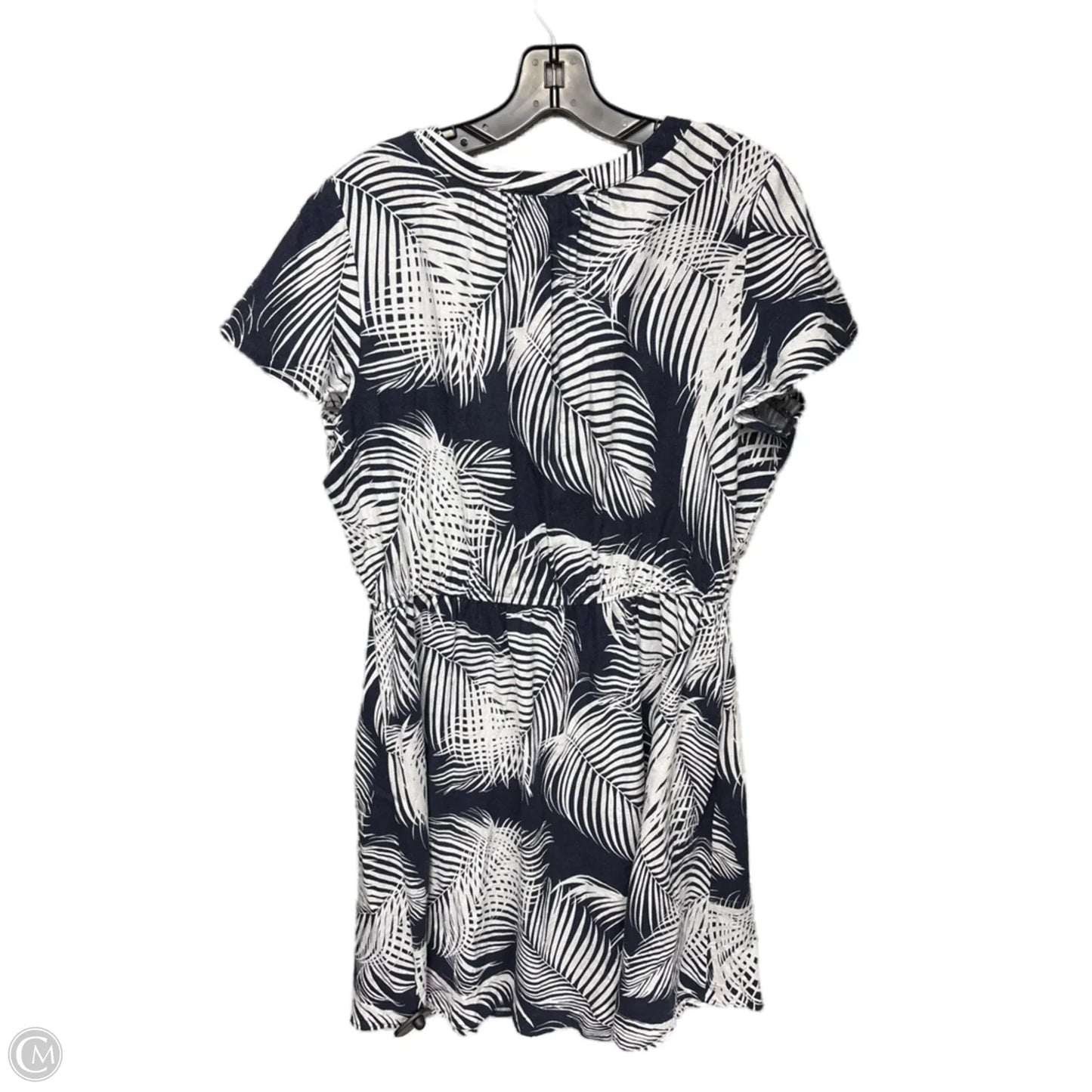 Dress Party Midi By Liz Claiborne In Blue & White, Size: M