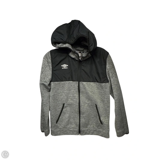 Athletic Jacket By Umbro In Black & Grey, Size: Xl