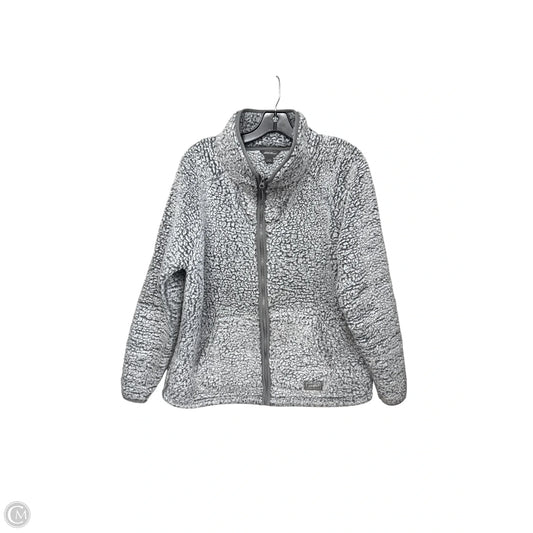Jacket Fleece By Eddie Bauer In Grey, Size: L
