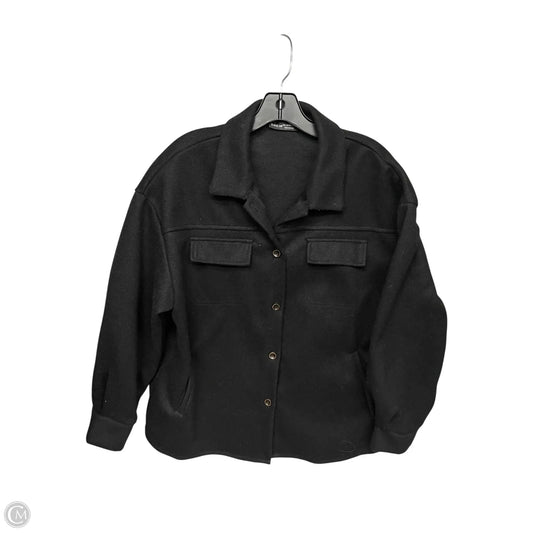 Jacket Shirt By Shein In Black, Size: L
