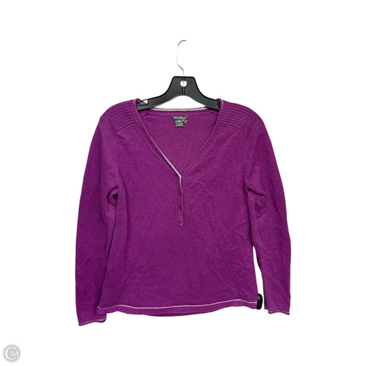 Sweater By Eddie Bauer In Purple, Size: S