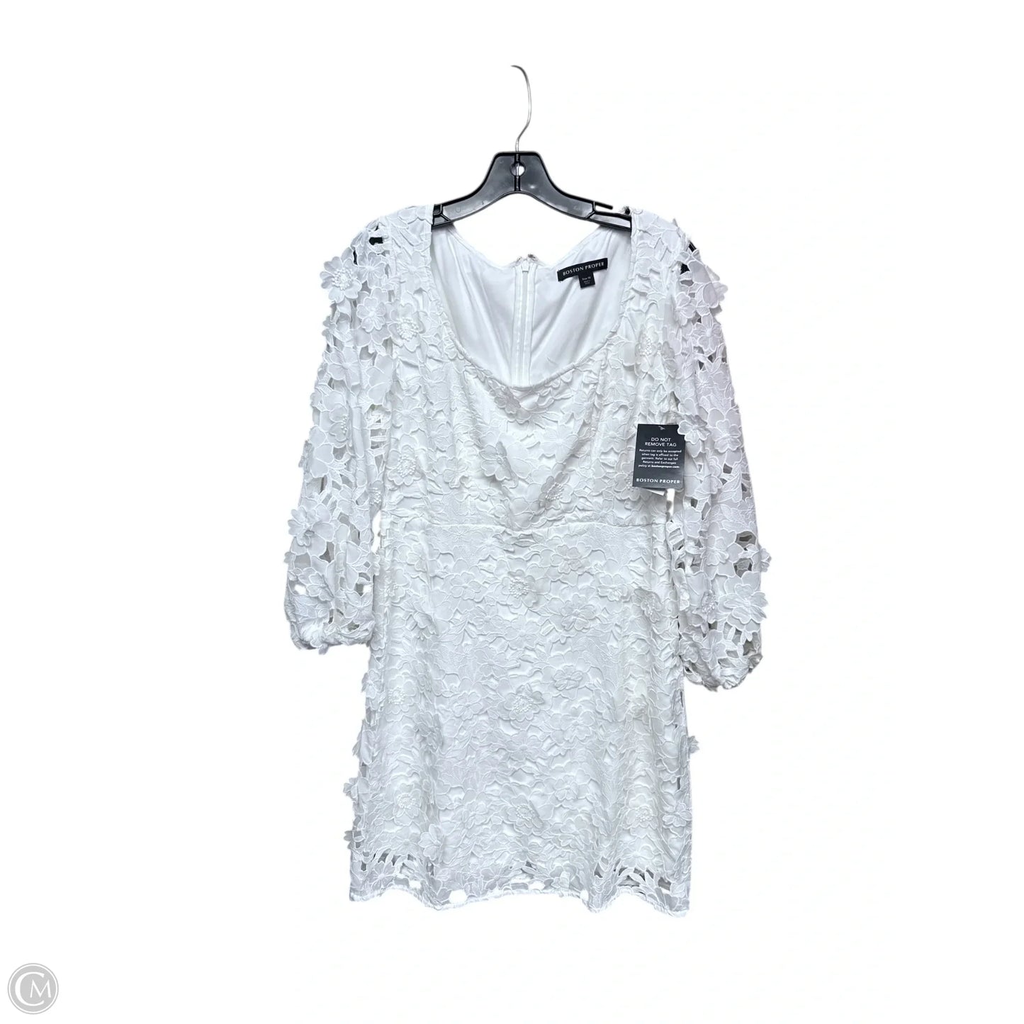 Dress Party Midi By Boston Proper In White, Size: 10