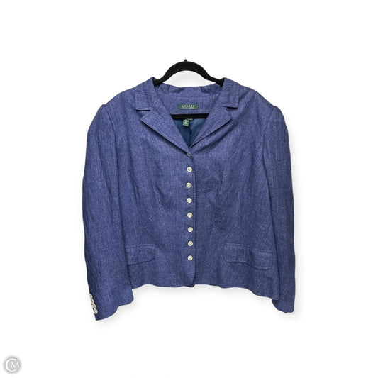 Blazer By Lauren By Ralph Lauren In Blue, Size: 20