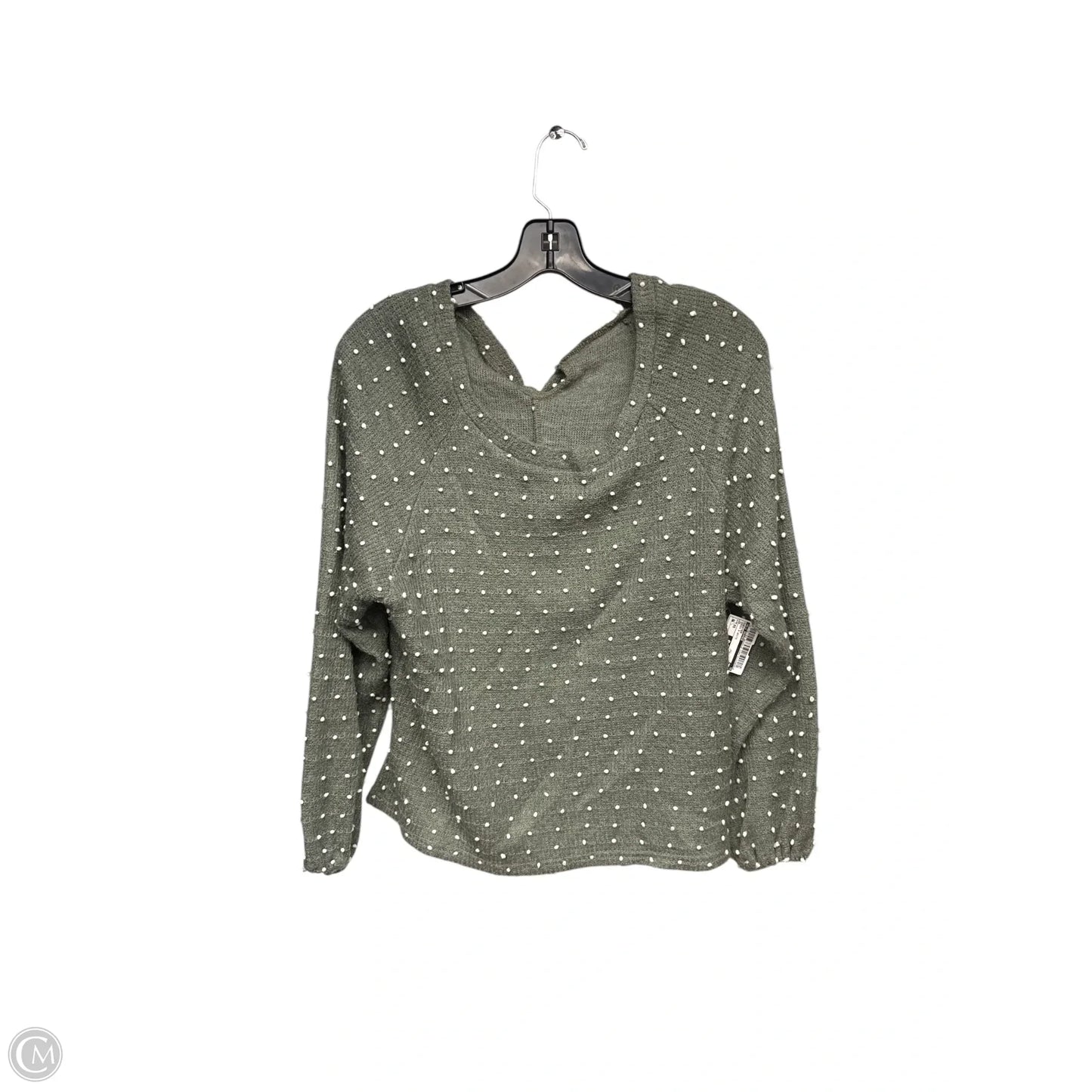 Sweater By Blu Pepper In Green & White, Size: Xs