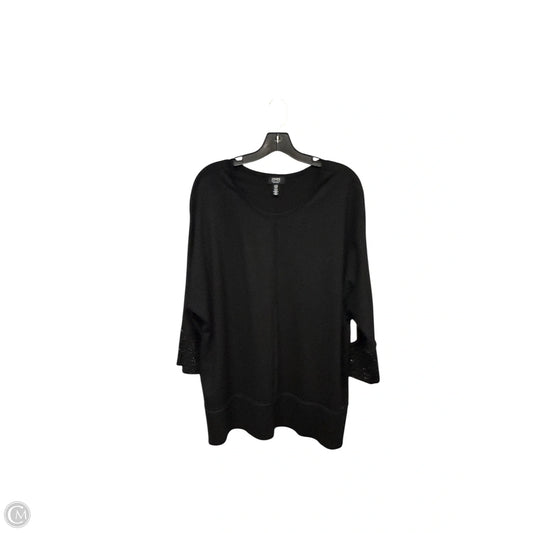 Tunic 3/4 Sleeve By Jones New York In Black, Size: 2x