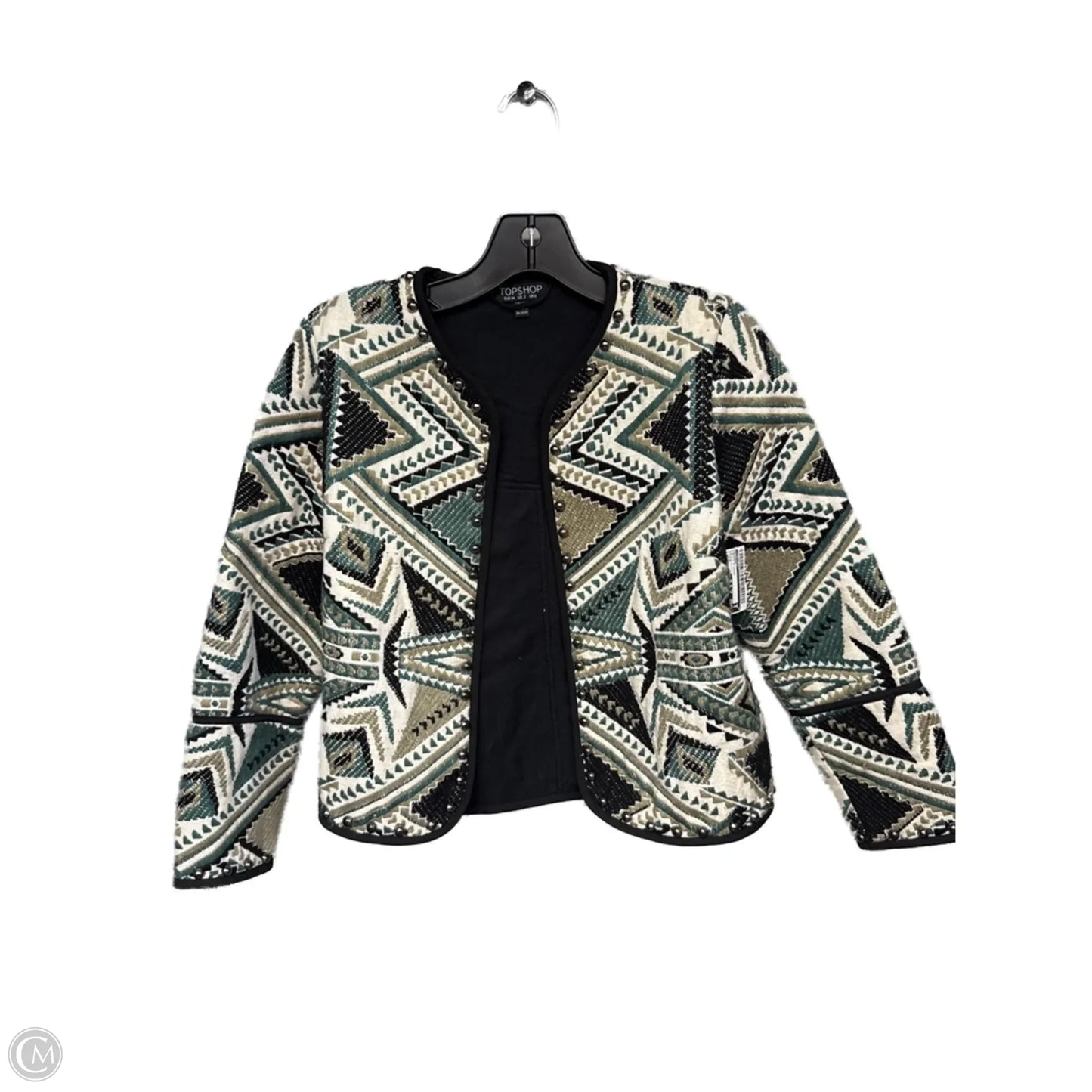 Blazer By Topshop In Black & Cream, Size: 2