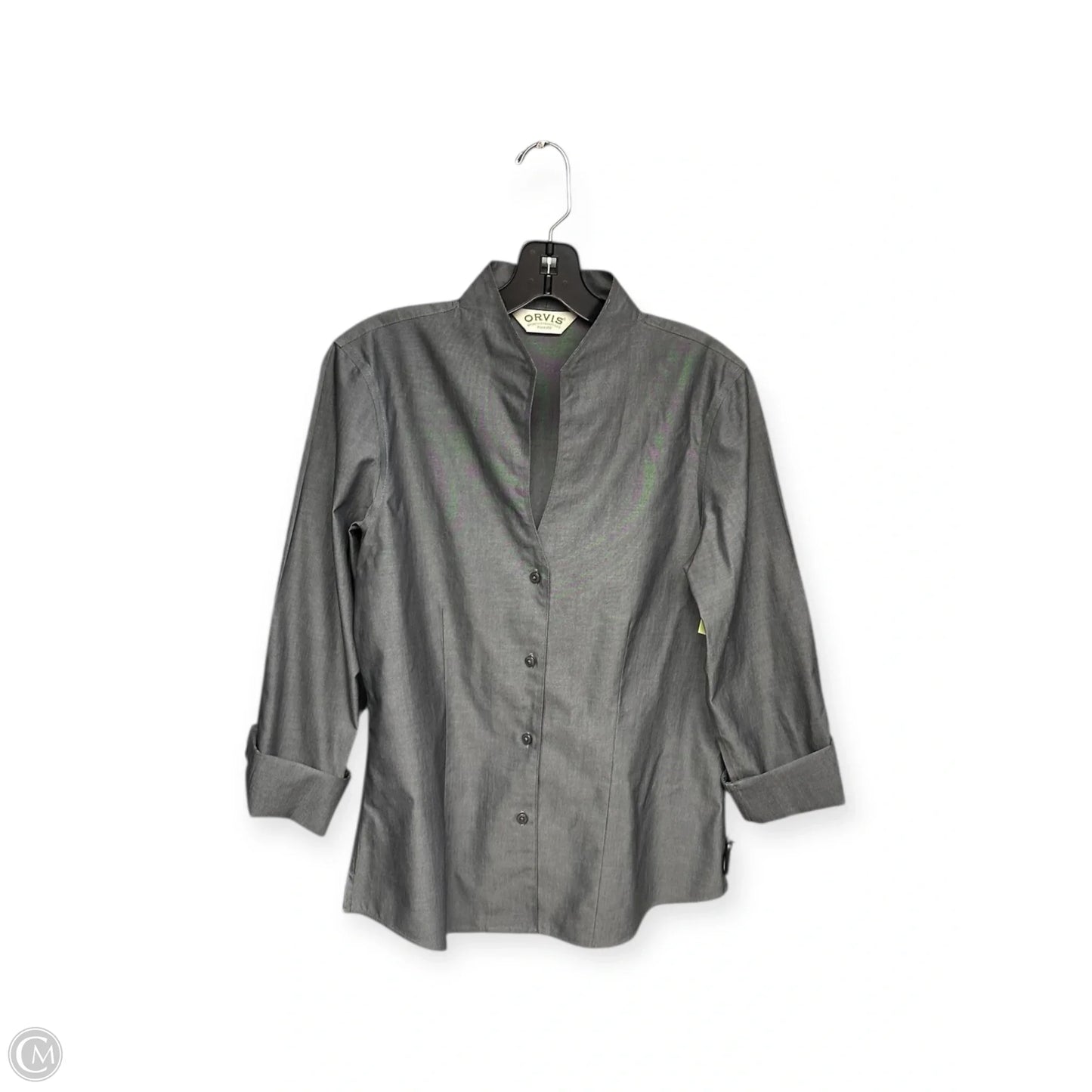 Top 3/4 Sleeve By Orvis In Grey, Size: 8