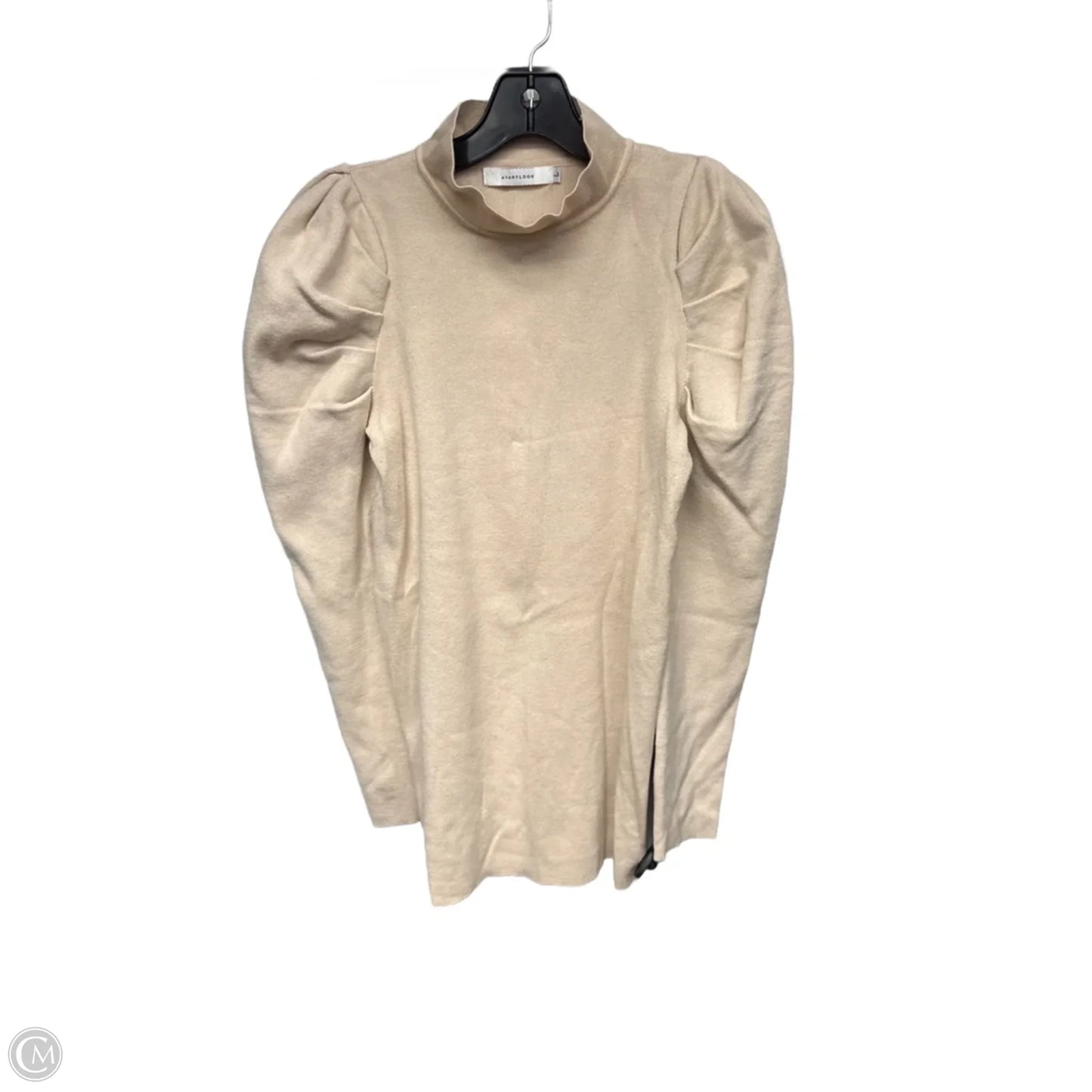 Top Long Sleeve By Clothes Mentor In Cream, Size: L