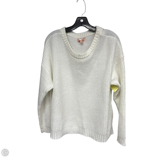 Sweater By Evri In White, Size: 2x