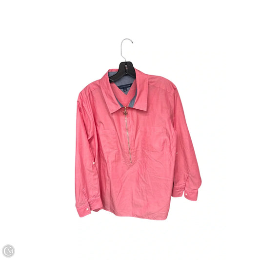 Top 3/4 Sleeve By Tommy Hilfiger In Pink, Size: 1x