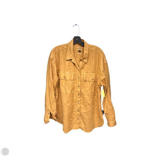 Top Long Sleeve By Universal Thread In Yellow, Size: L
