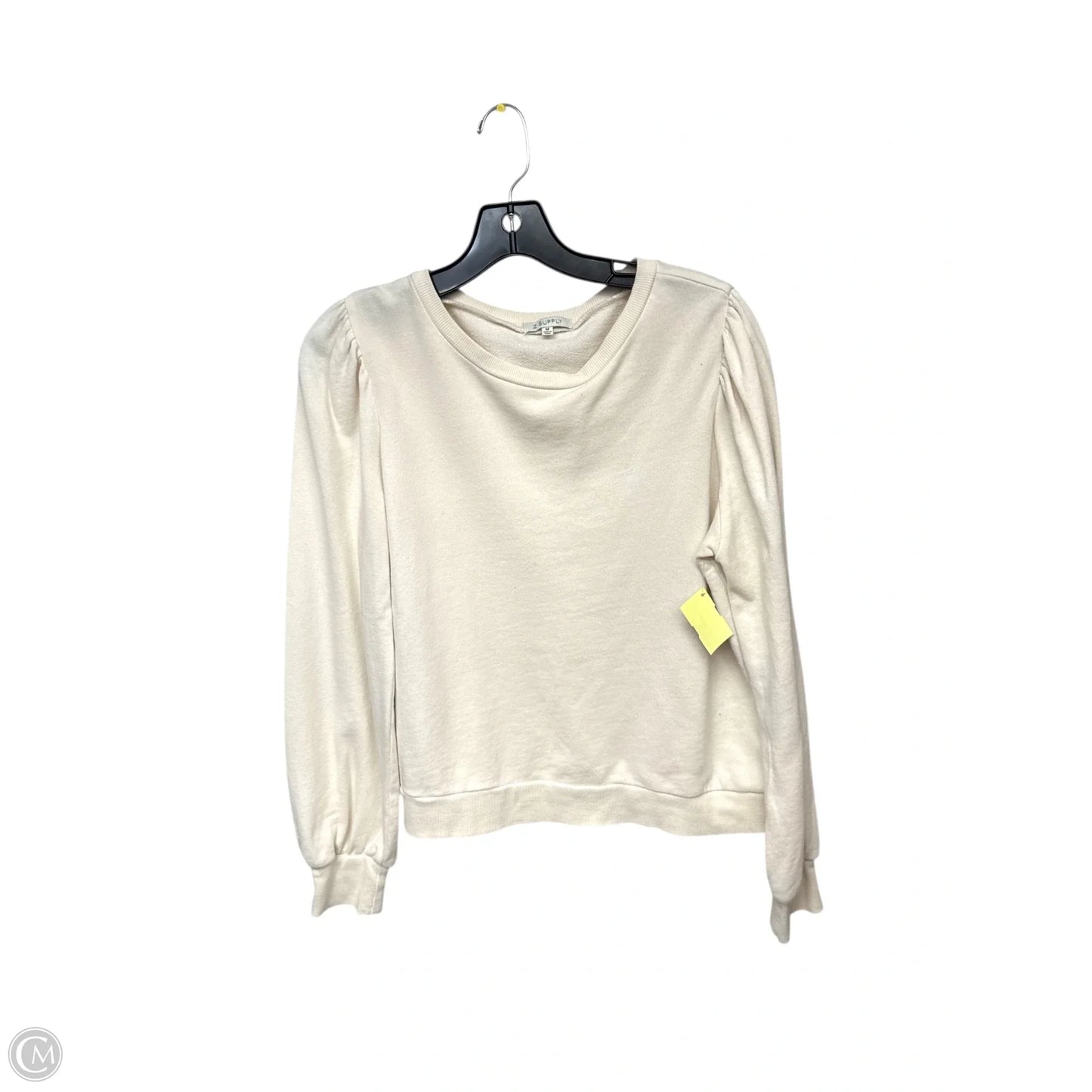Top Long Sleeve By Z Supply In Cream, Size: M
