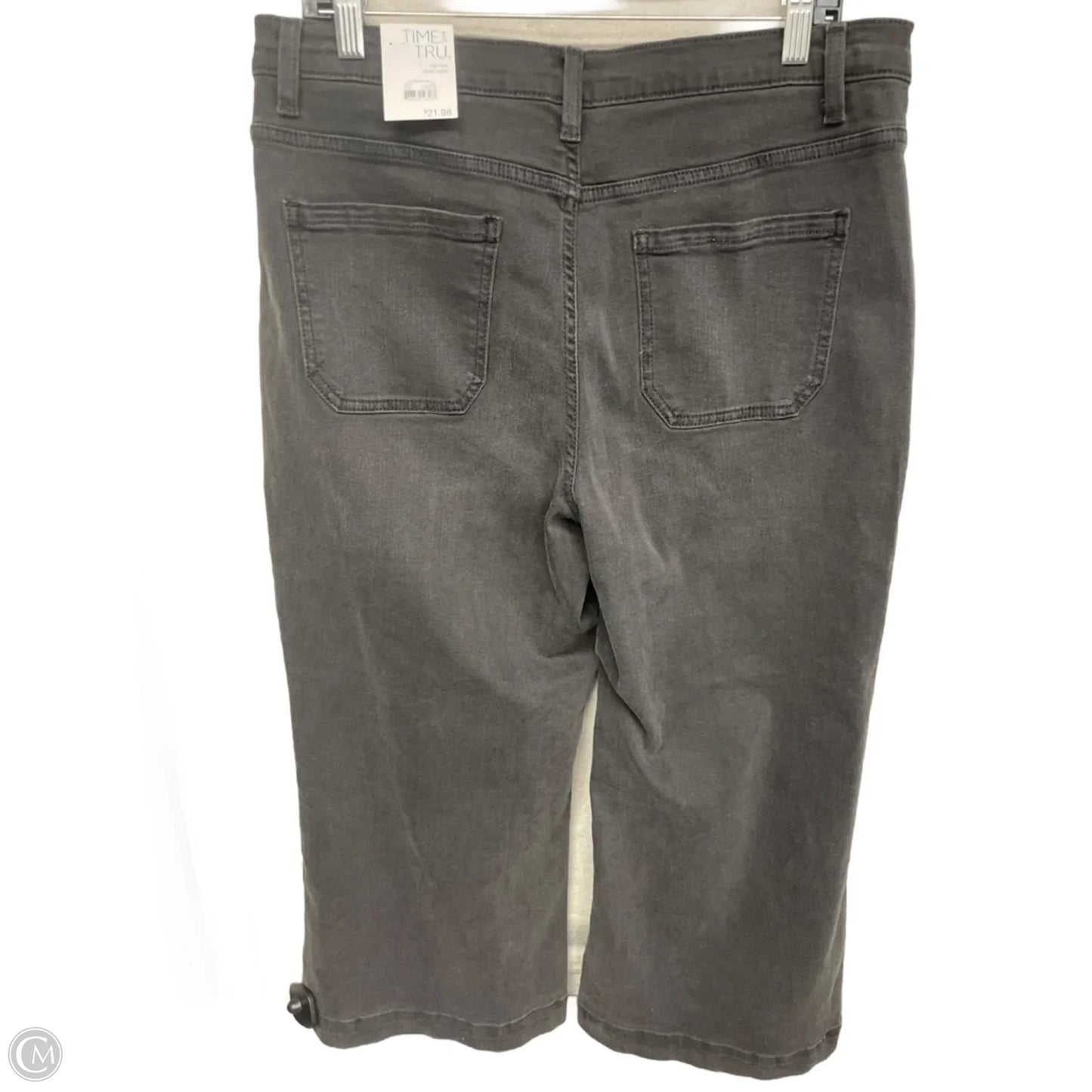 Jeans Wide Leg By Time And Tru In Black Denim, Size: 14