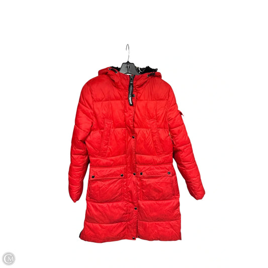 Coat Parka By Calvin Klein In Red, Size: Xs