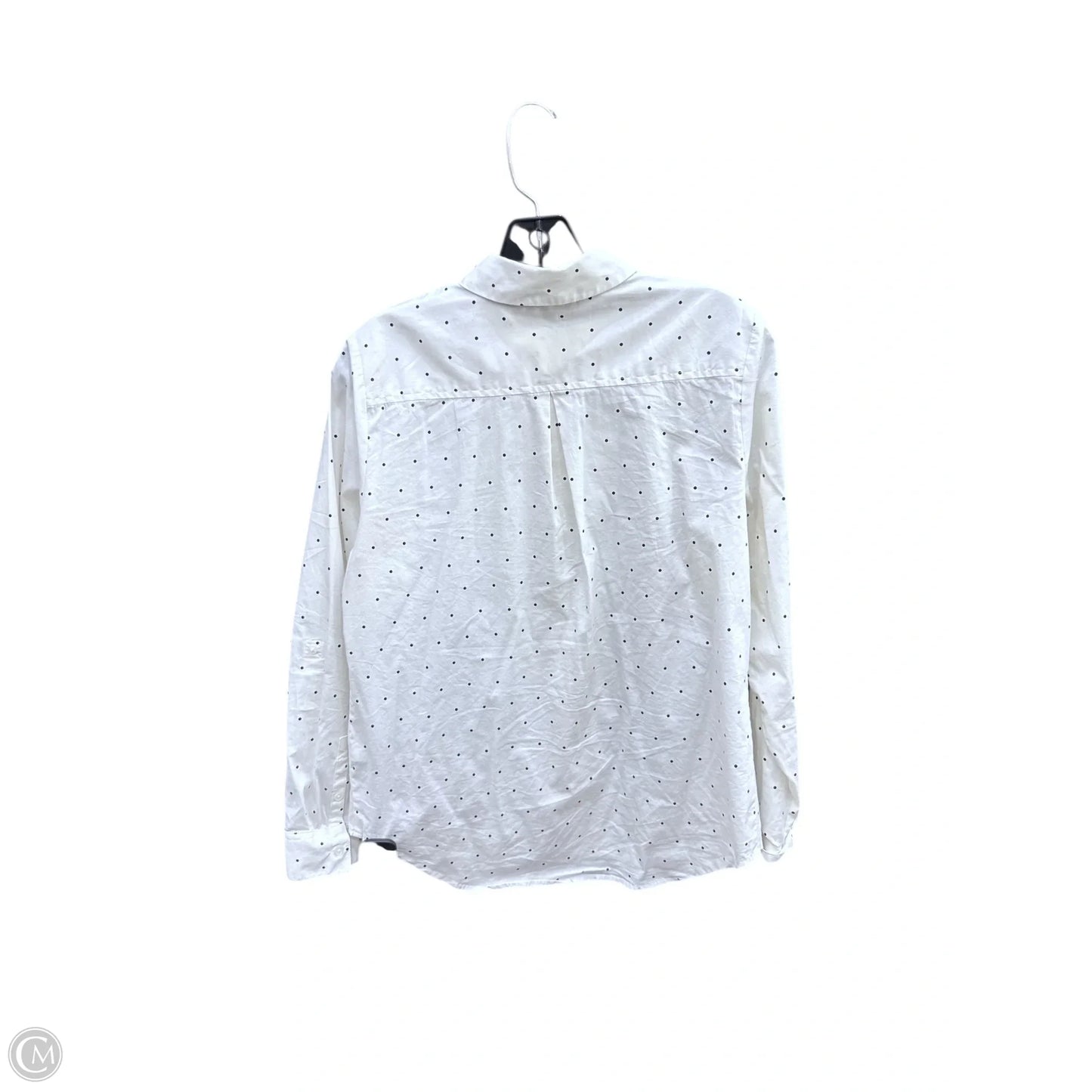 Top Long Sleeve By Apt 9 In Polkadot Pattern, Size: M