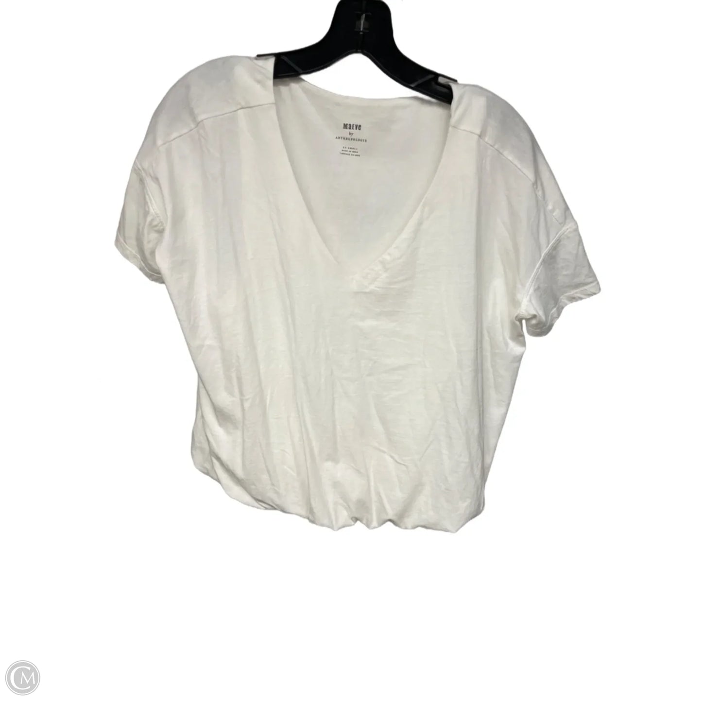 Top Short Sleeve By Maeve In Ivory, Size: Xxs