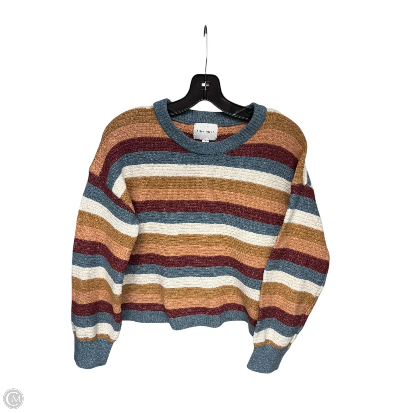 Sweater By Pink Rose In Striped Pattern, Size: M
