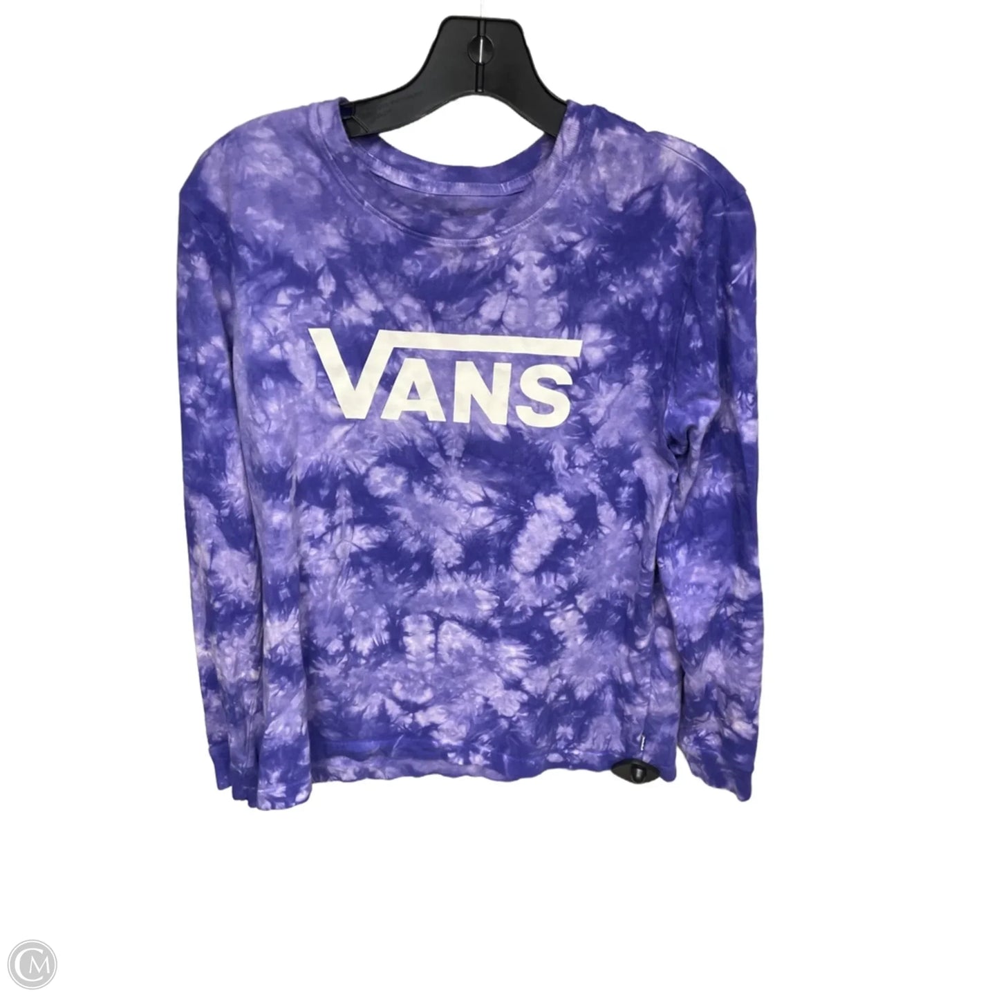 Top Long Sleeve By Vans In Tie Dye Print, Size: S