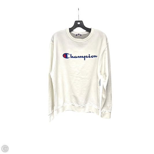 Athletic Sweatshirt Crewneck By Champion In White, Size: M