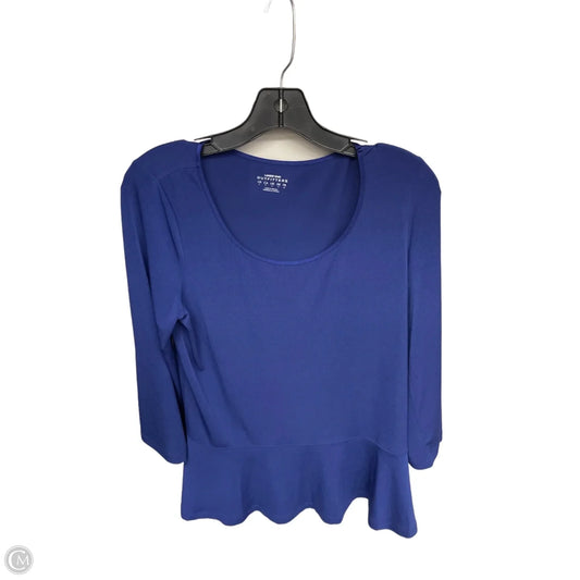 Top 3/4 Sleeve By Lands End In Blue, Size: S