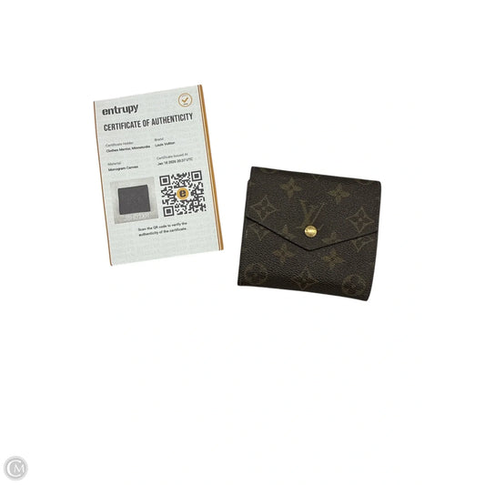 Wallet Luxury Designer By Louis Vuitton, Size: Small