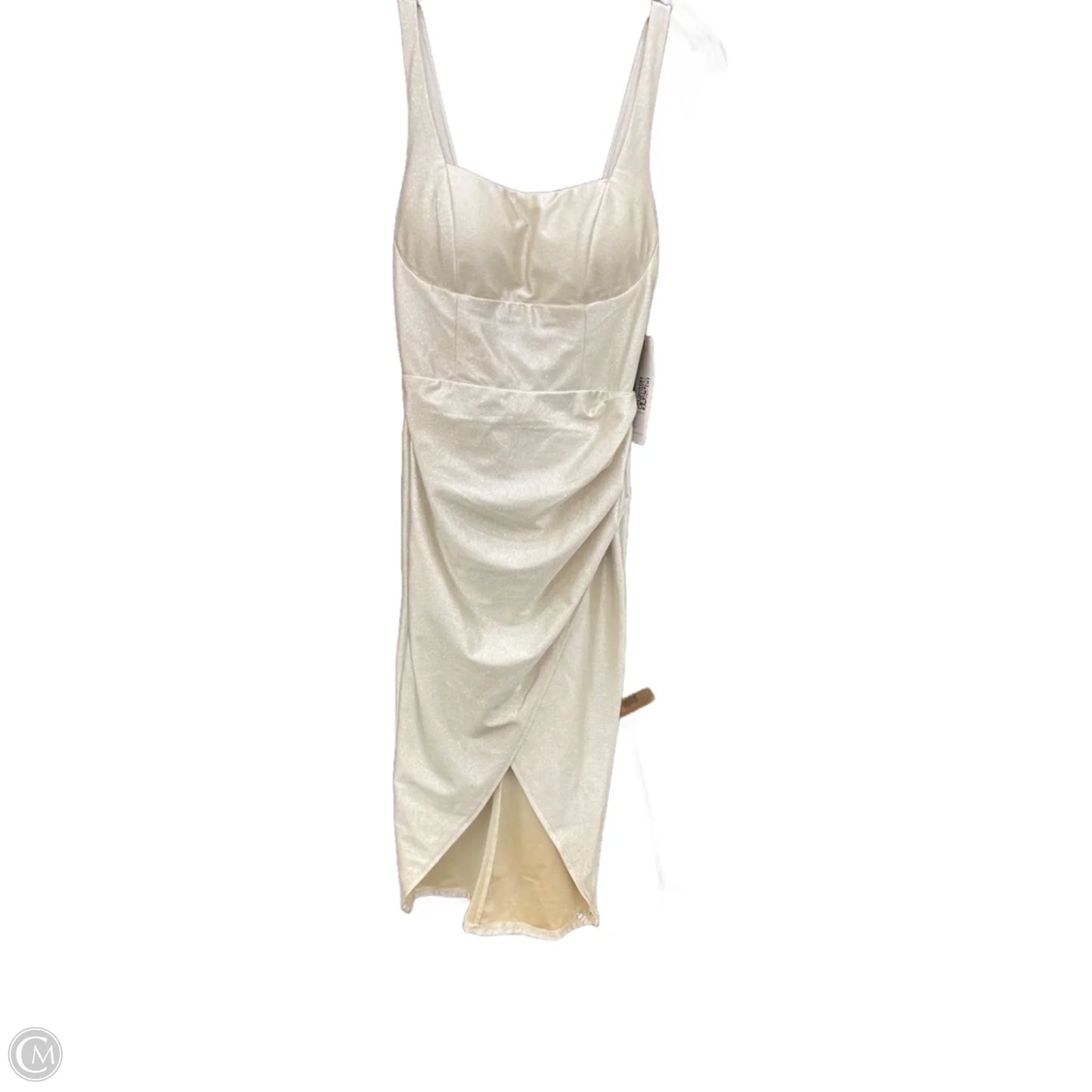 Dress Party Midi By Clothes Mentor In Gold, Size: S