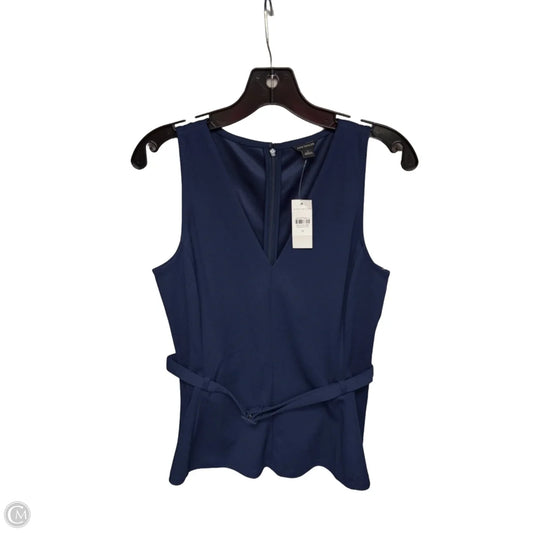 Top Sleeveless By Ann Taylor In Navy, Size: M