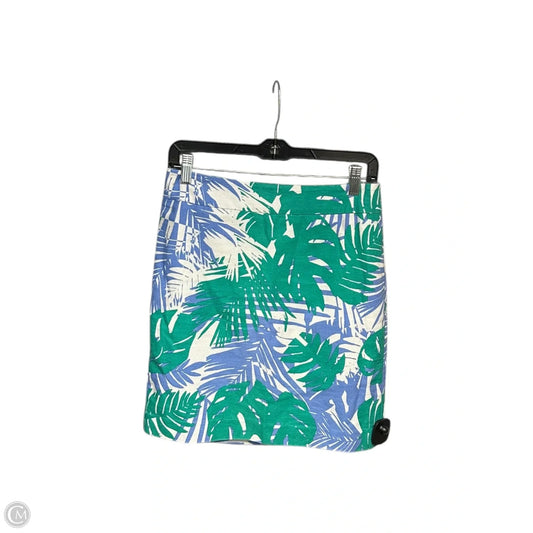 Skirt Midi By Loft In Blue & Green, Size: 2