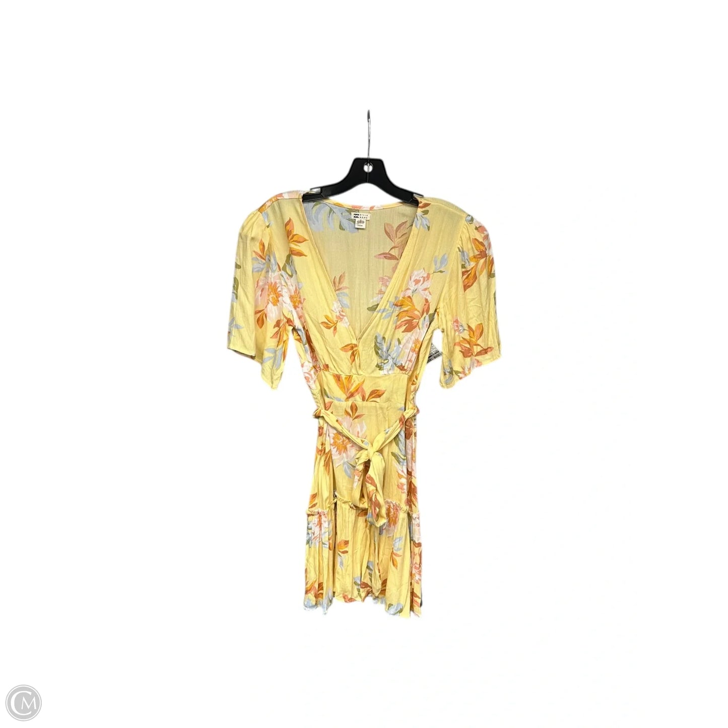 Dress Casual Midi By Billabong In Yellow Denim, Size: L