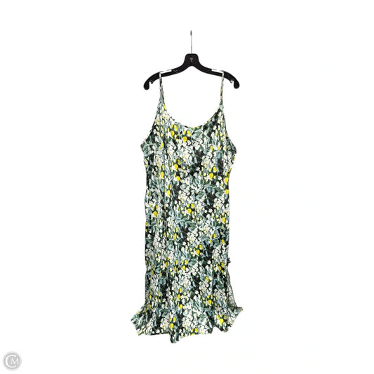 Dress Casual Maxi By Eloquii In Green & Yellow, Size: 22