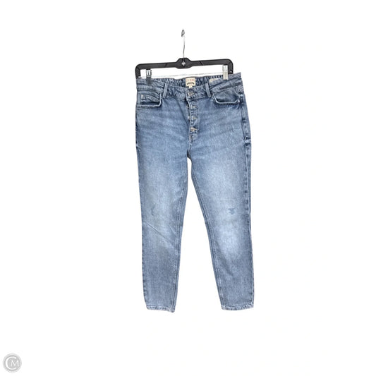 Jeans Skinny By Guess In Blue Denim, Size: 12