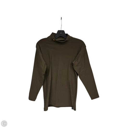 Athletic Top Long Sleeve Crewneck By Under Armour In Brown, Size: M