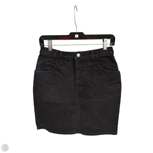 Skirt Midi By Guess In Black Denim, Size: 30