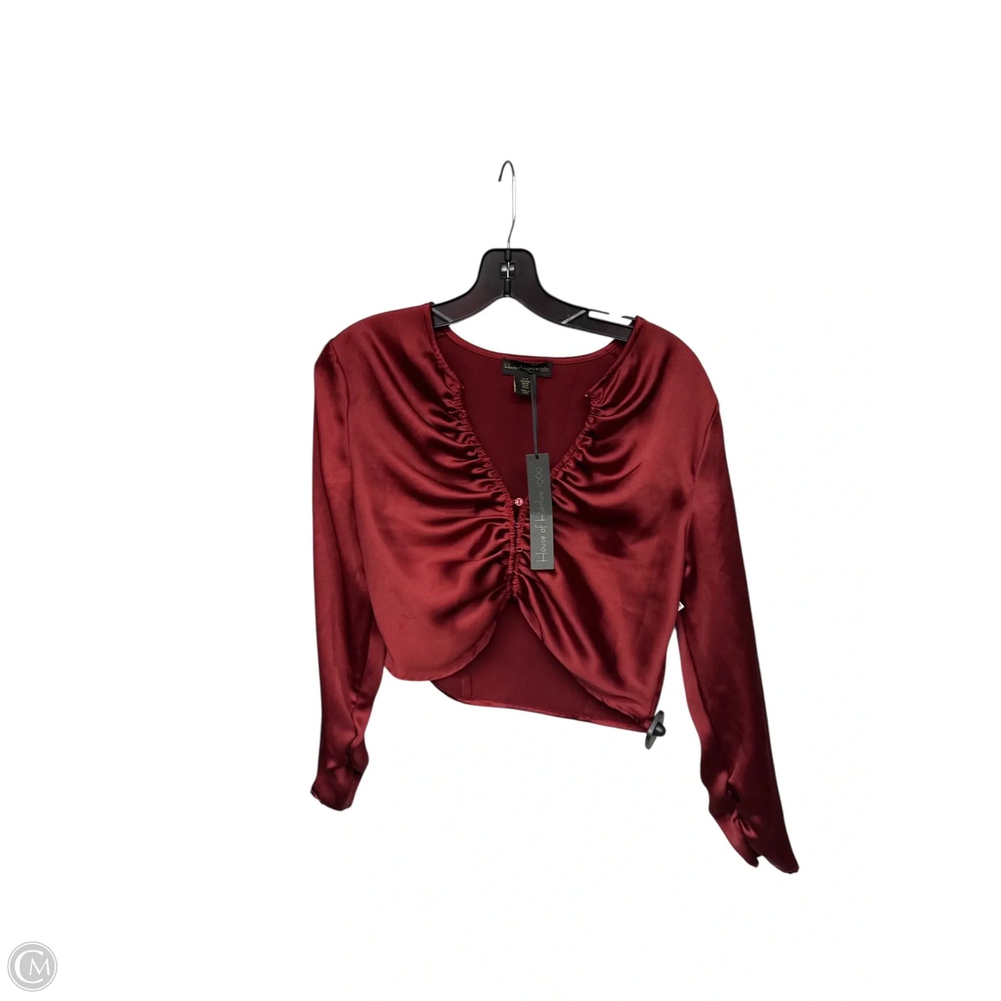 Top Long Sleeve By House Of Harlow In Maroon, Size: M