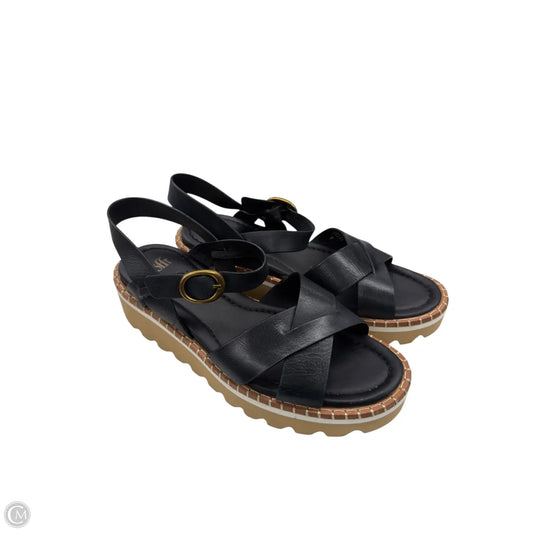 Sandals Heels Wedge By Sofft In Black, Size: 10