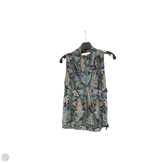 Top Sleeveless By Loft In Paisley Print, Size: Xs
