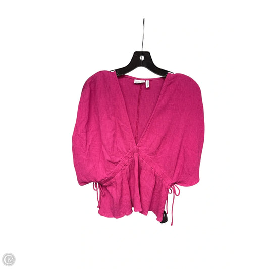 Top Short Sleeve By Asos In Pink, Size: 6