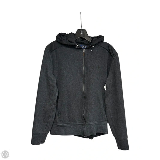 Sweatshirt Hoodie By Polo Ralph Lauren In Grey, Size: M