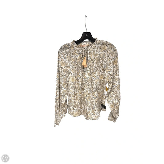 Top Long Sleeve By Anthropologie In Paisley Print, Size: S