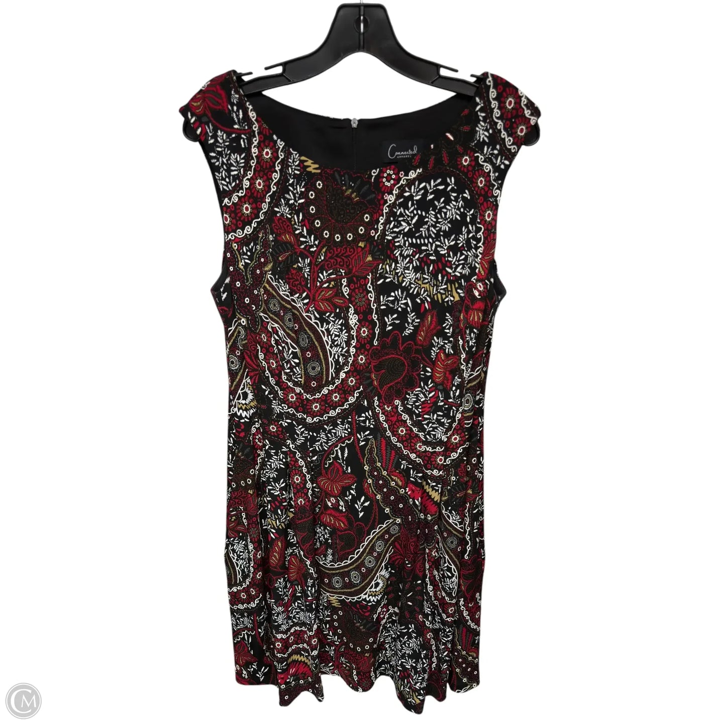 Dress Party Midi By Connected Apparel In Black & Red, Size: 12