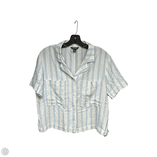 Top Short Sleeve By Buffalo David Bitton In Striped Pattern, Size: M