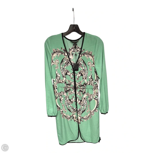 Dress Casual Midi By Bcbgmaxazria In Green & White, Size: S