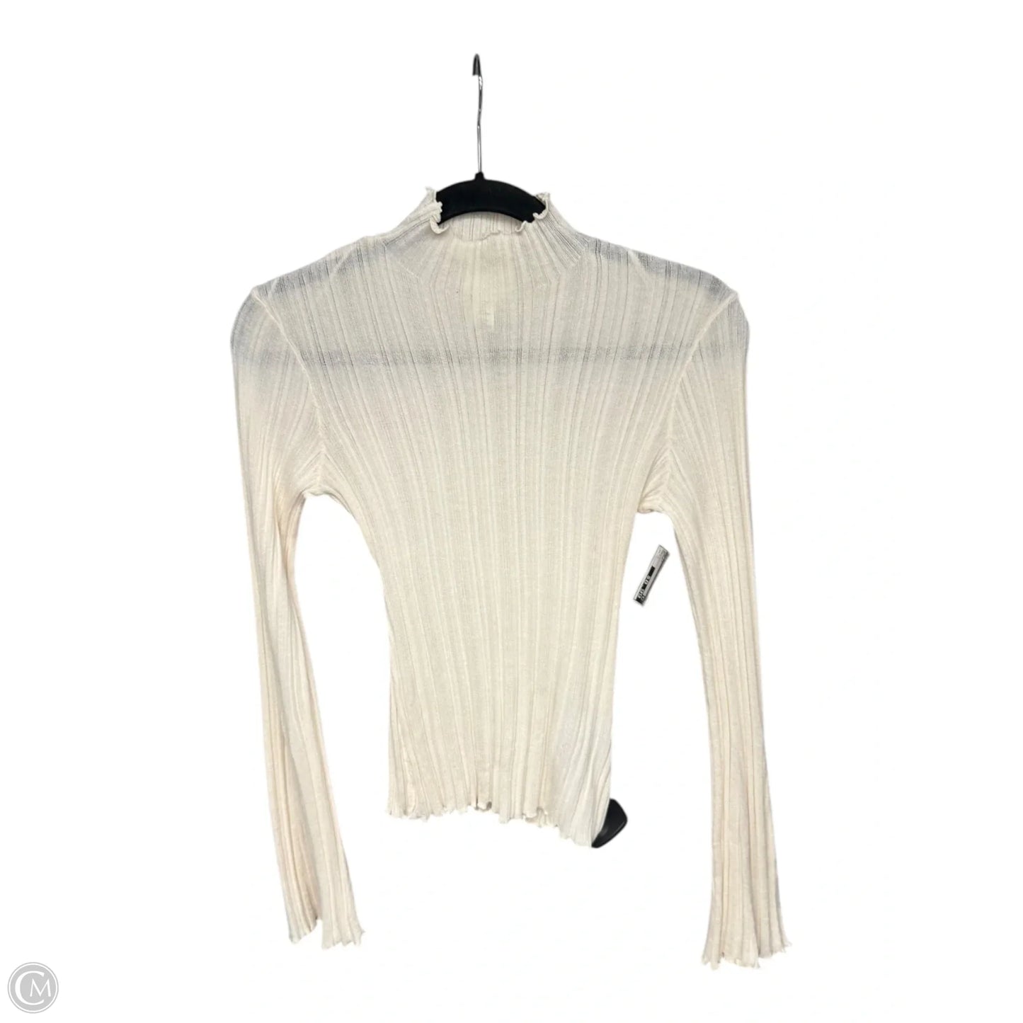 Top Long Sleeve By H&m In Cream, Size: M
