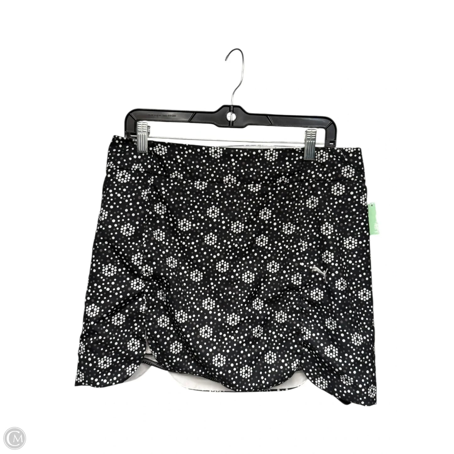 Athletic Skort By Puma In Black & White, Size: M