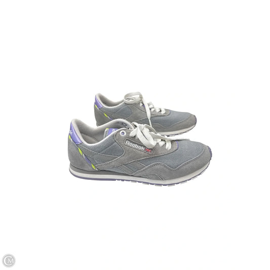 Shoes Athletic By Reebok In Grey & Purple, Size: 6