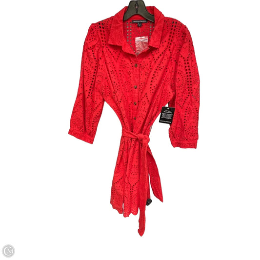 Dress Party Midi By Boston Proper In Red, Size: M