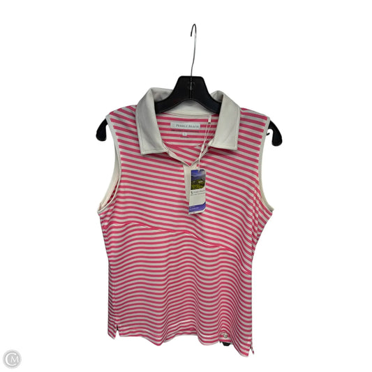 Top Sleeveless By Pebble Beach In Striped Pattern, Size: L